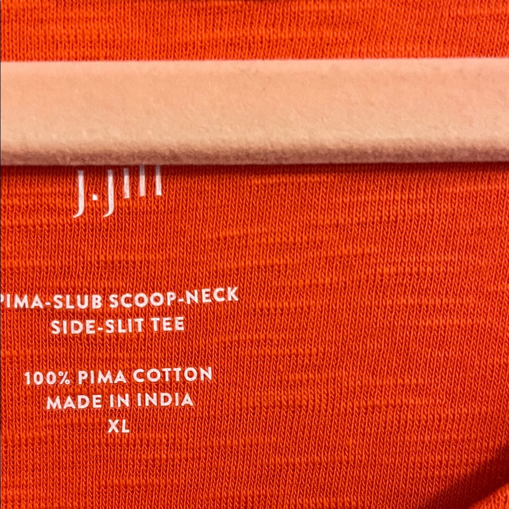 J. Jill Bright Orange Short Sleeve Top - Picture 2 of 4